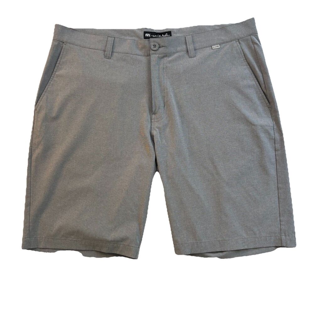 Travis Mathew Golf Shorts Mens 38 Performance Stretch Heathered Gray